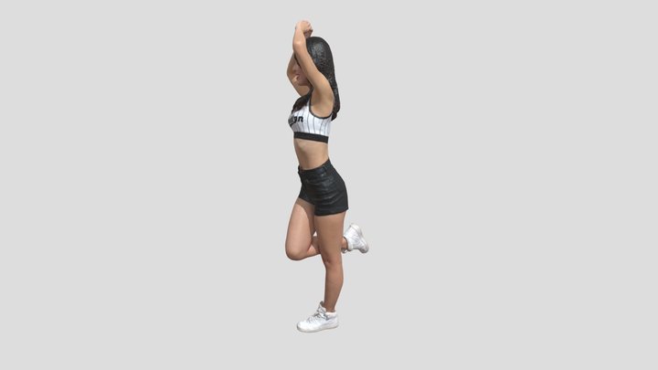 Girl_ Posing_1 3D Model