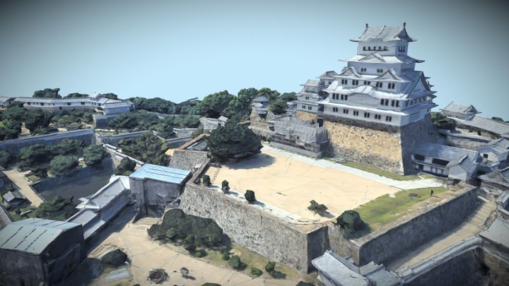 Himeji Castle, Himeji, Hyogo, Japan – Modello 3D gratuito STL