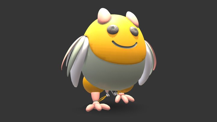 A Cute Pod - Fully Rigged 3D Model