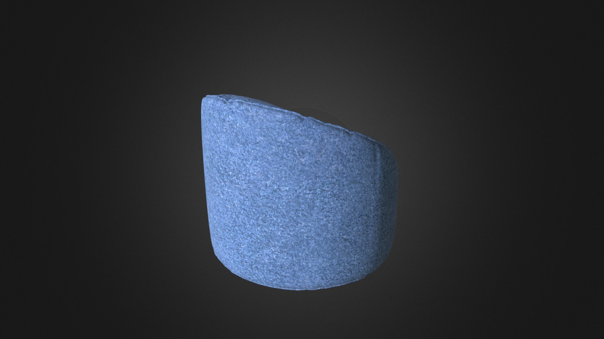 3D model armchair - This is a 3D model of the armchair. The 3D model is about a blue rock with a dark background.
