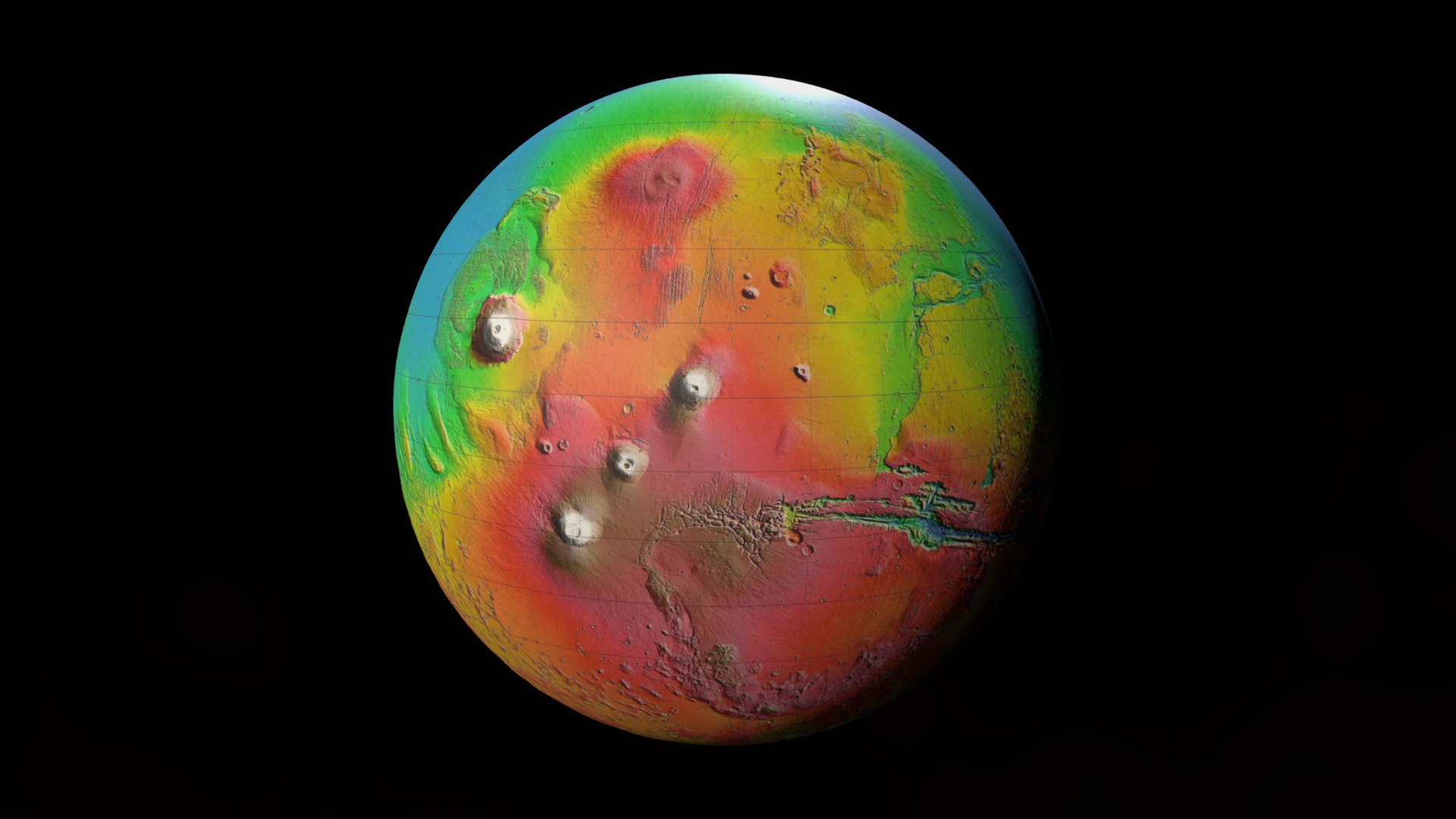 Mapa Topografico De Marte