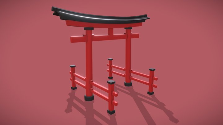Japanese gate torii 3D Model