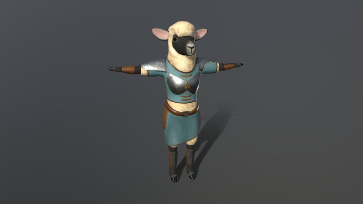 Sheep Warrior 3D Model