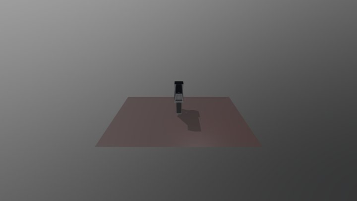 a pistol with sight 3D Model