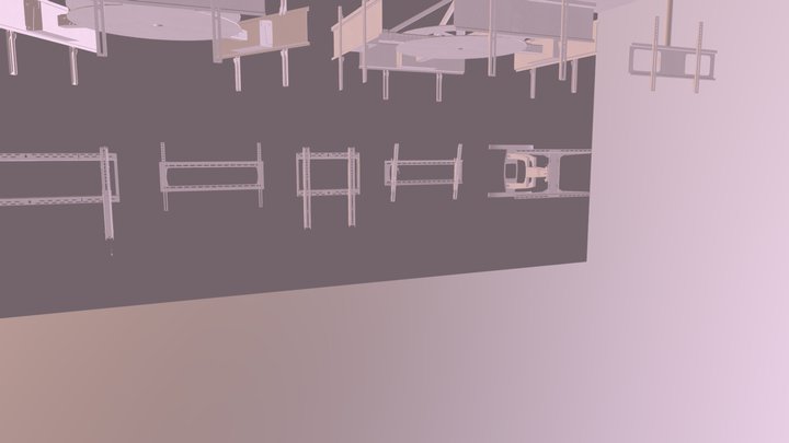 Display Wall , Floor & Ceiling Mount Revit Famil 3D Model