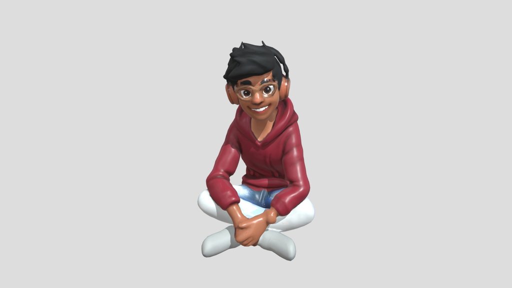 Indian teenage boy character