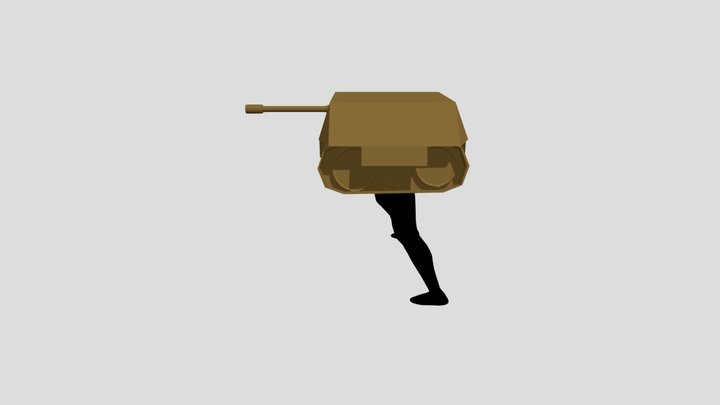 Box tank Man 3D Model