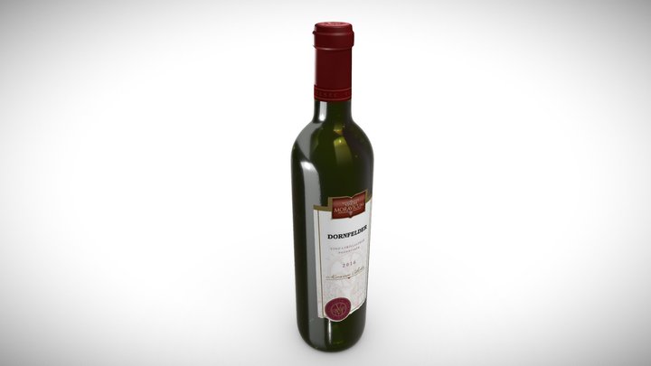 Bottle of Wine Dornfelder 3D Model