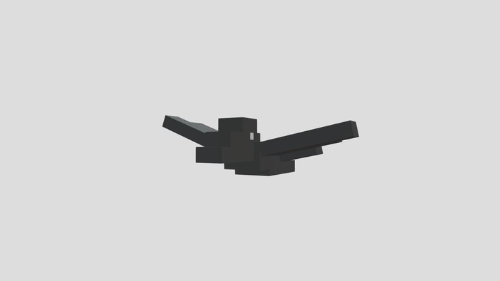 chrome Pteranodon 3D Model