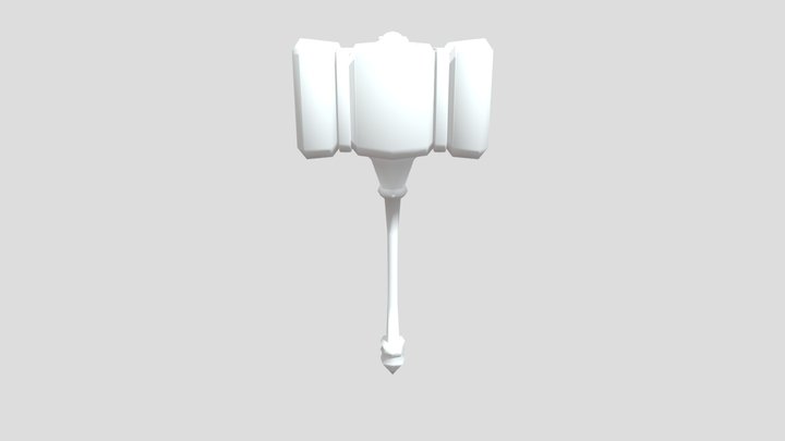 Low poly mace - No texture 3D Model