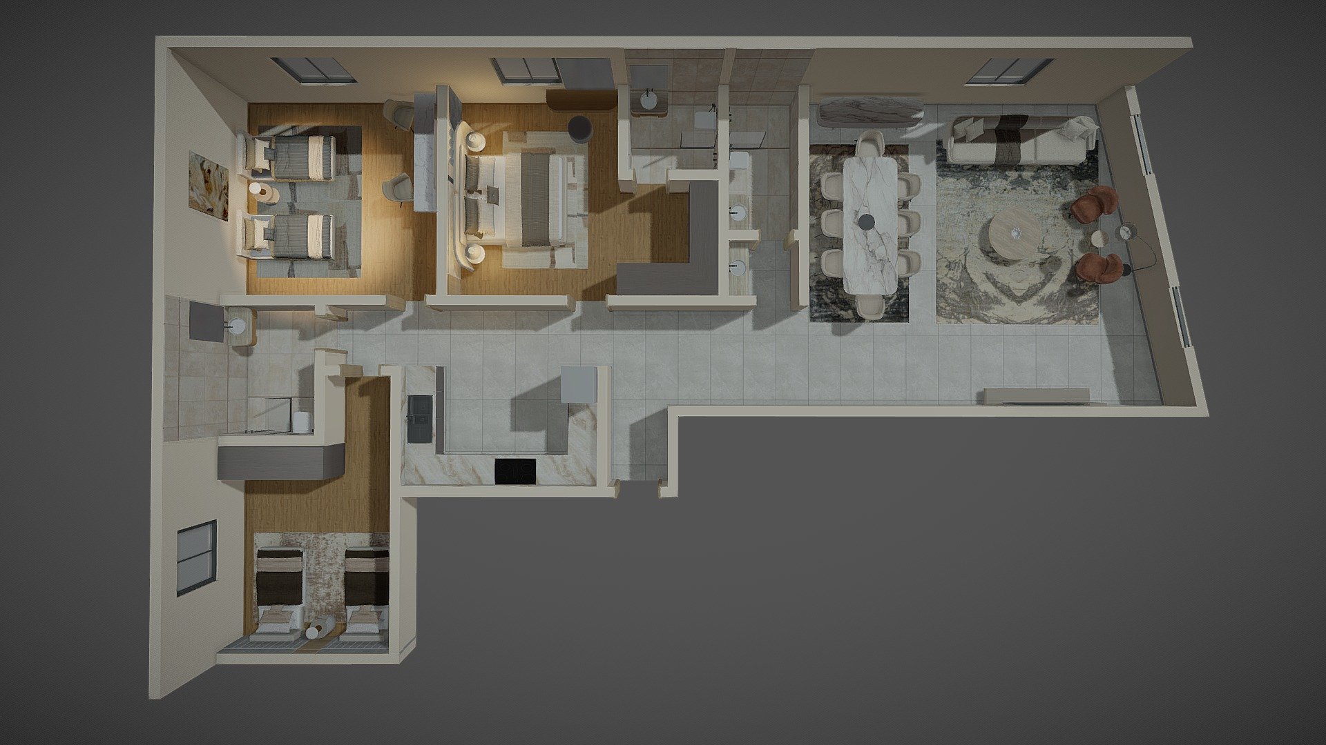 Al Khawalid Al Rimal _ Building- B (Apt. B-03) - 3D model by Dubizzle ...