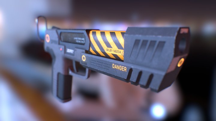 SciFi Tranquilizer Pistol 3D Model