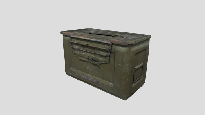 Old Military Ammo Box, Crate, Scan 3D Model