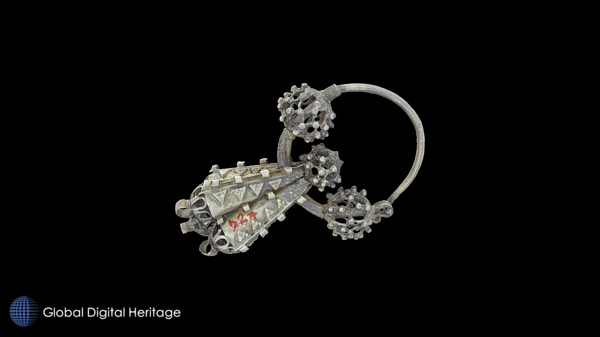 Silver earring, part of a set, 14th C. Bosnia