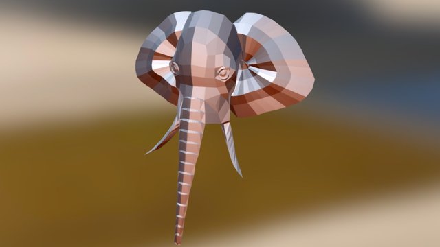 Elephan Head 3D Model