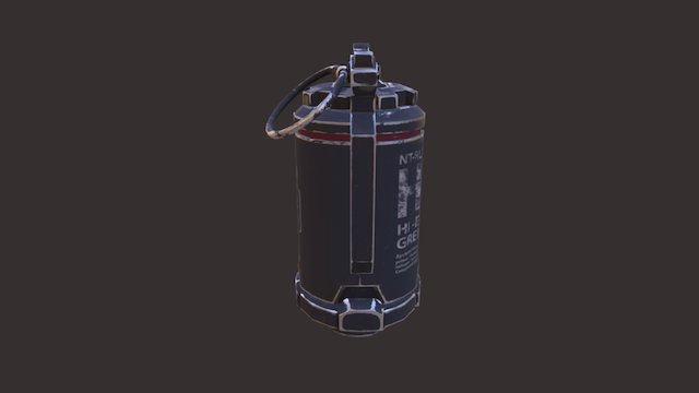 Lowpoly Grenade 3D Model