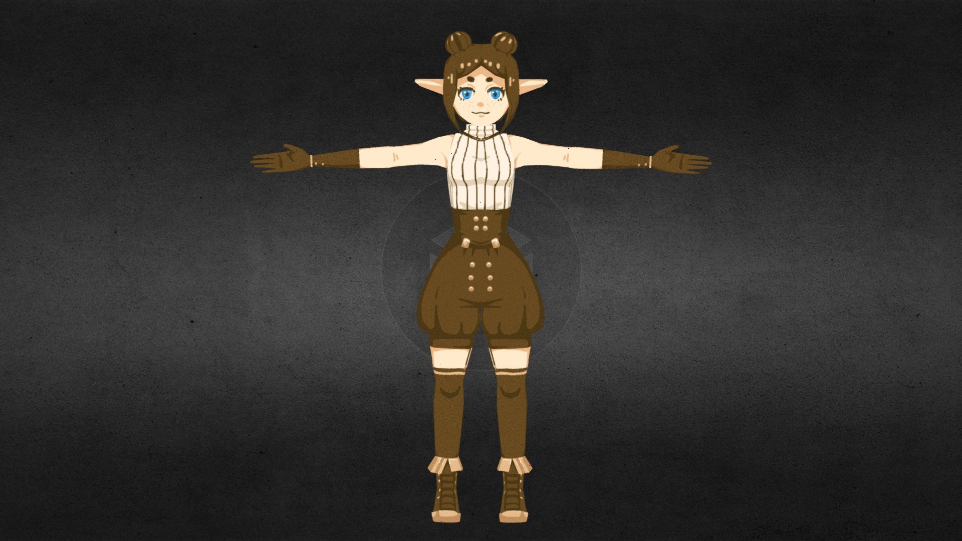 Lowpoly elf girl - Download Free 3D model by KapetS (@sleeepy_owl ...