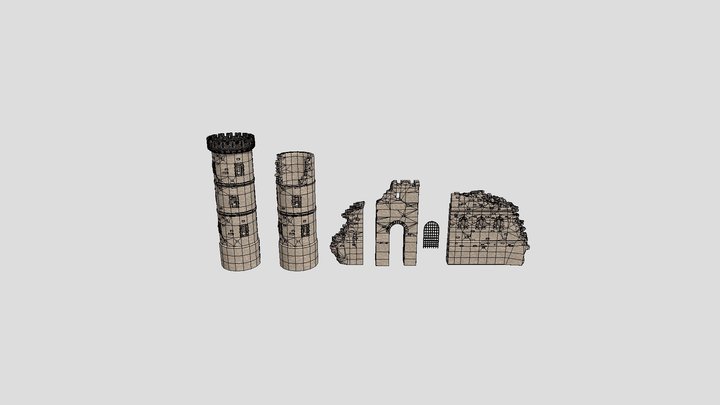 Castle Ruins 3D Model