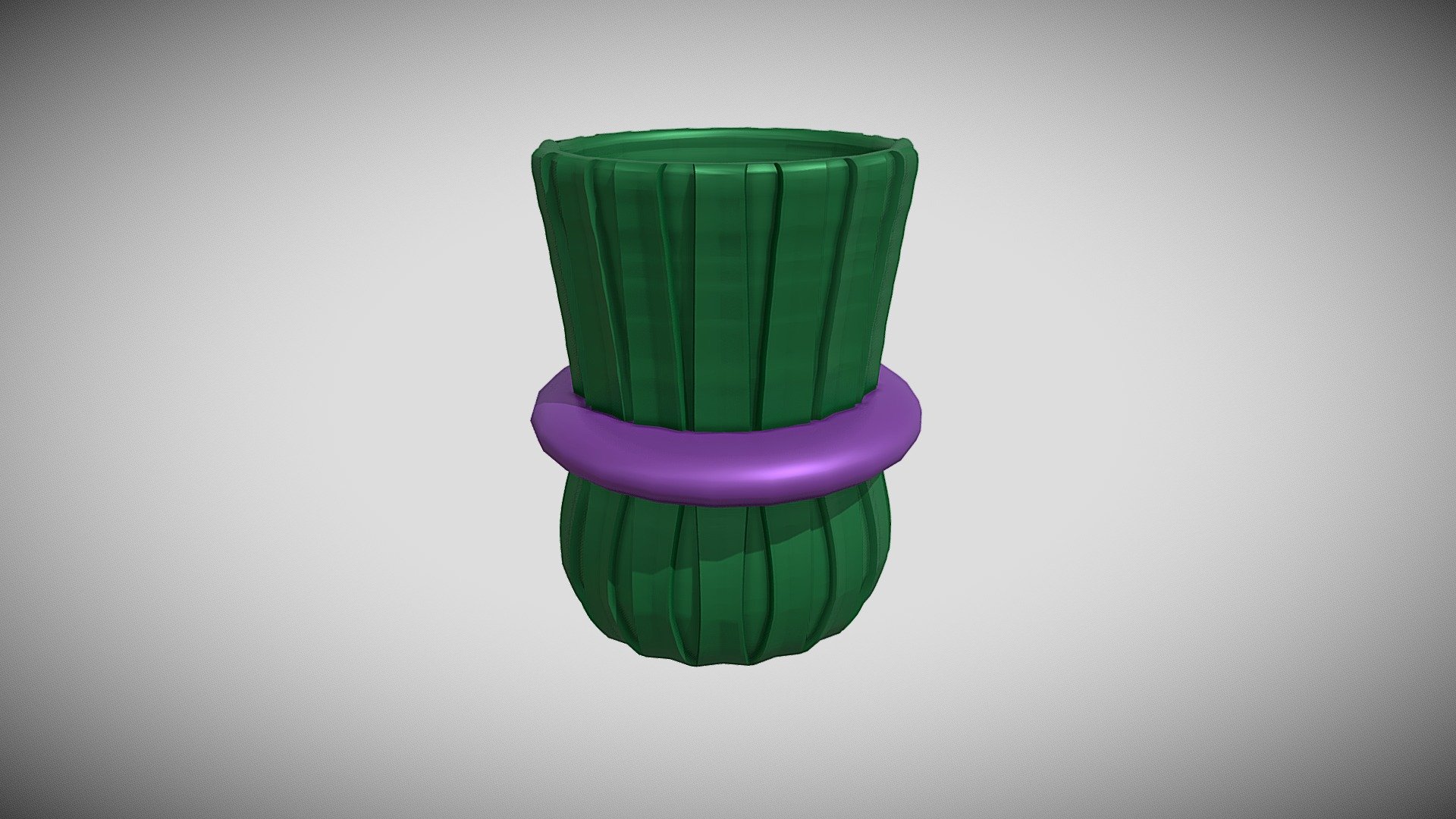 Green&Purple Arched Vase by: Juaquín Pinto