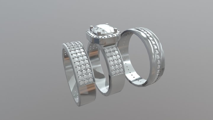 Complete Wedding Set - 04gg85 3D Model