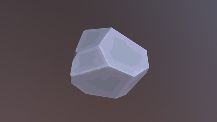 Stylized lowpoly rock 3D Model