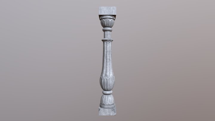 Damaged Pillar 3D Model