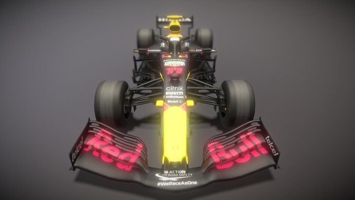 Auto RB18 Checo Perez F1 3D Model