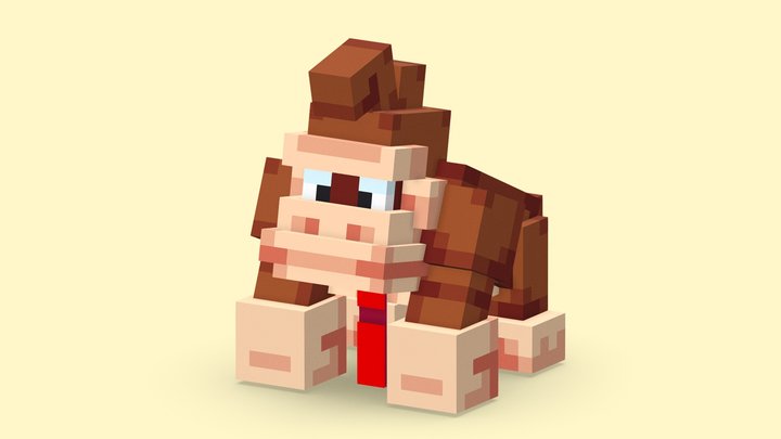 Donkey Kong Plushie 3D Model