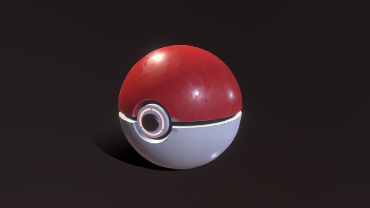 Pokeball Realistic textures 3D Model
