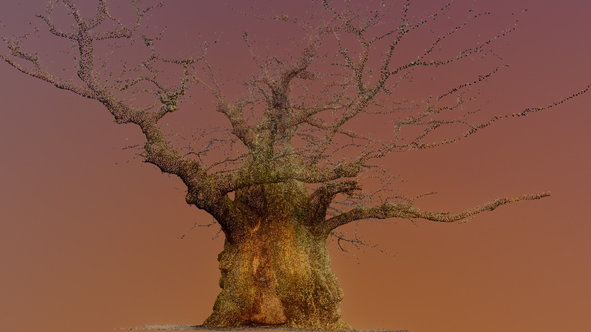 Skovfogedegen oak tree pointcloud