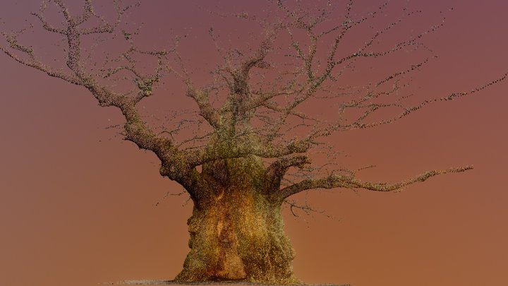 Skovfogedegen oak tree pointcloud