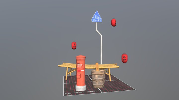 Props Assignment Qweek - 3D Low Poly 3D Model