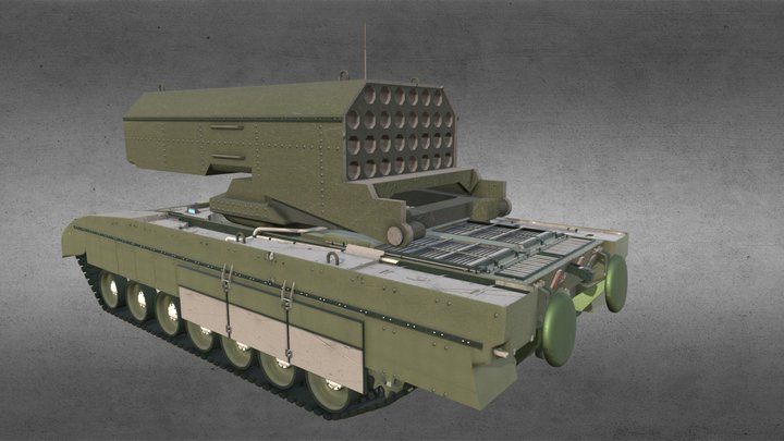 TOS 2  Pinocchio ( Russian weapon ) 3D Model