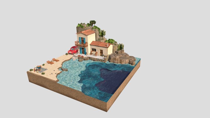 SM_DAE Diorama-By the ocean 3D Model