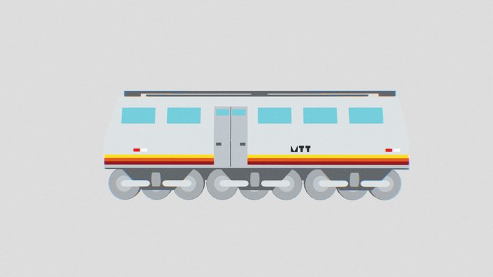 C-10 Metro Transit Train 3D Model