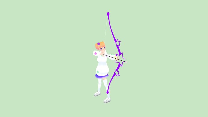 Originalcharacter- Paars 3D Model