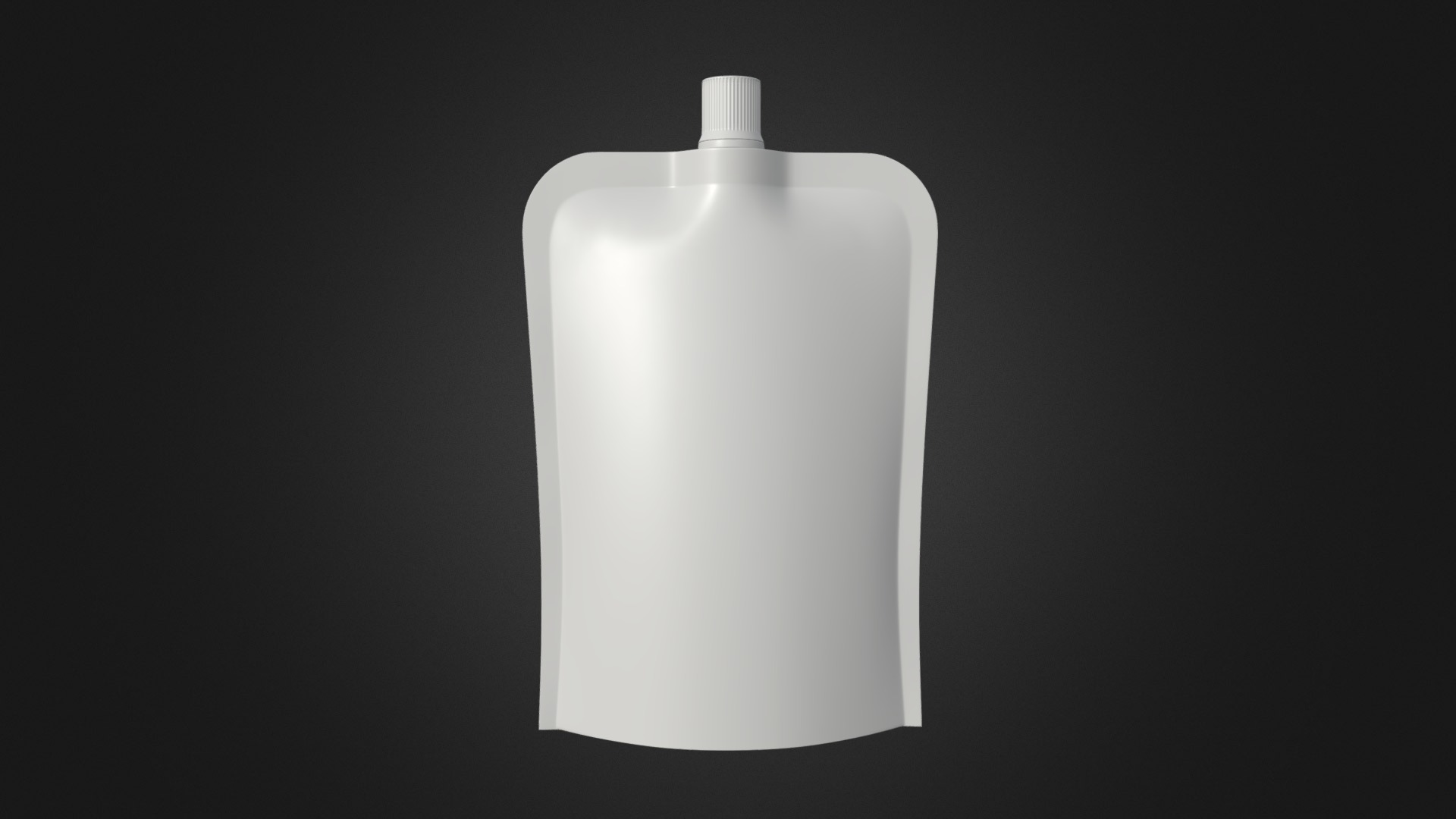 3D model pouch bag 08 - This is a 3D model of the pouch bag 08. The 3D model is about a white plastic bottle.