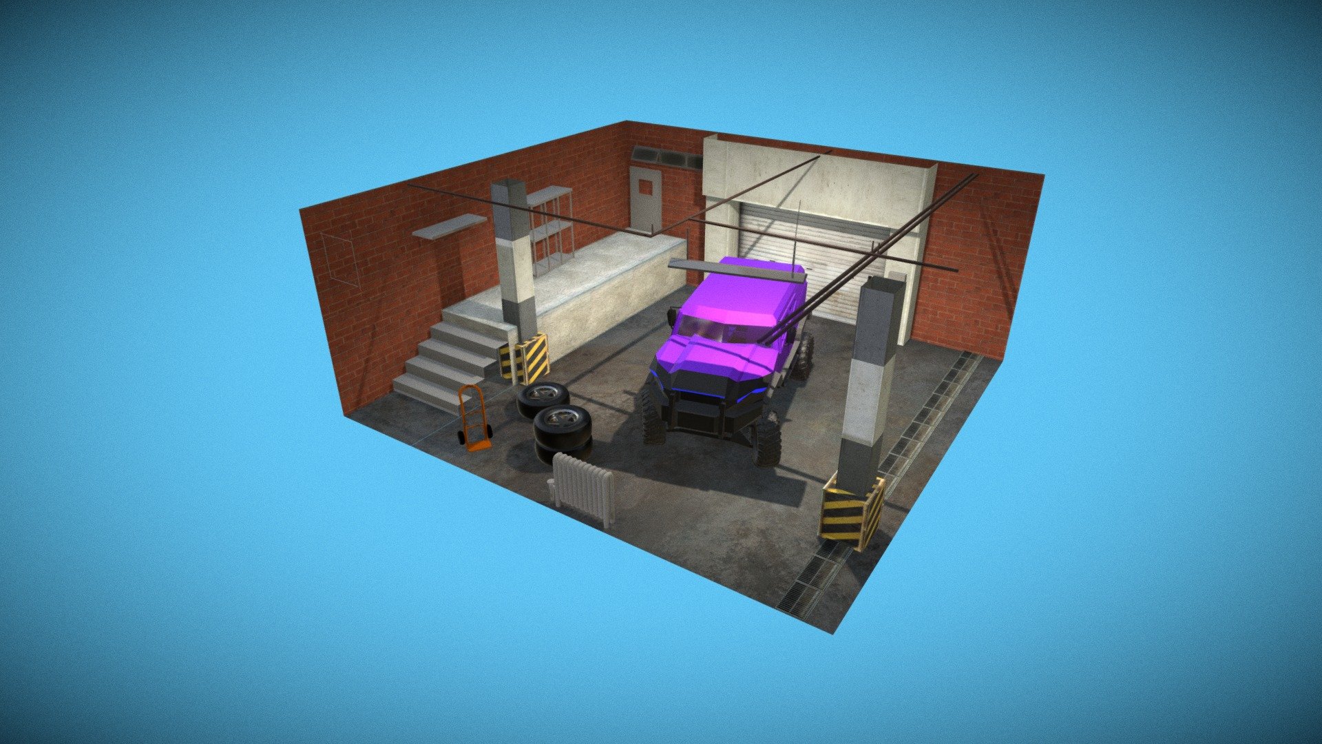 DIORAMA Fantasy Garage 3D model by pongstah [6e525d6] Sketchfab