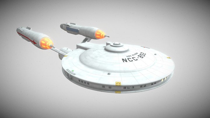 Hyperion Class Cruiser - Starfleet Museum 3D Model