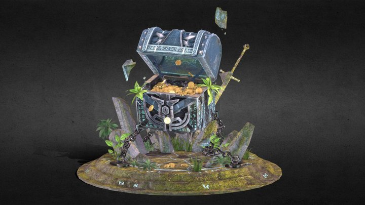 TreasureChest 3D Model