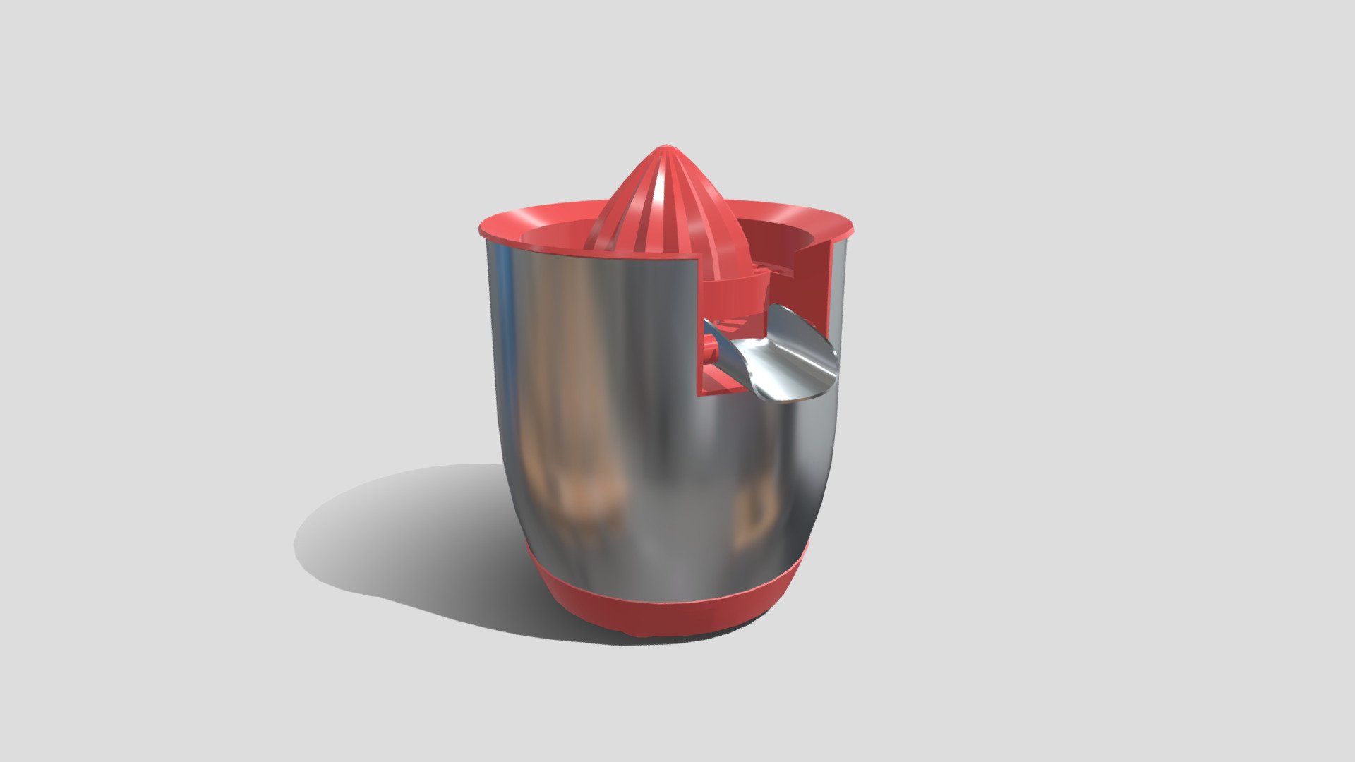 Low poly orange juicer red