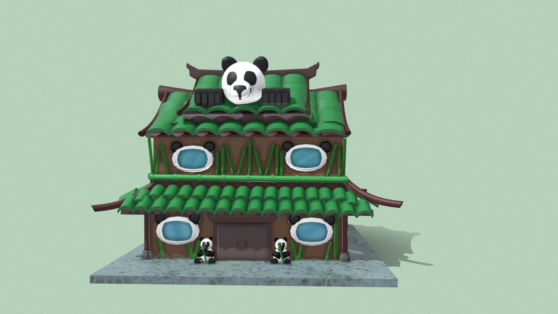 PANDA RESTAURANT - 3D model by Kar Yi (@jacquieLoke) [6e55ad3] - Sketchfab