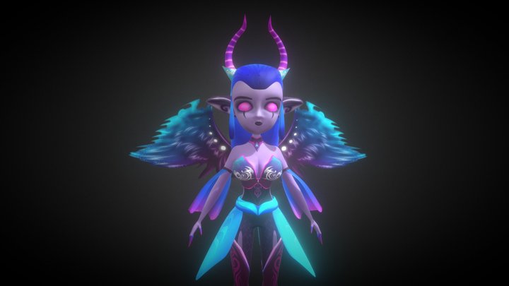 Dark Elf character 3D Model