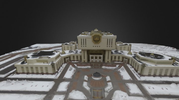 Фундаментальная библиотека МГУ 3D Model