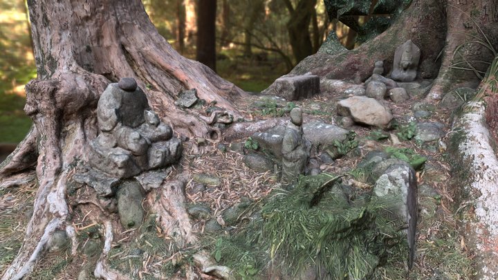 樹の根の地蔵たち 3D Model