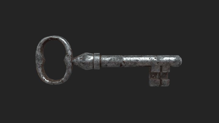 Old Key (Mobile Ready) 3D Model
