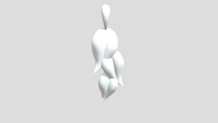 Three Leaves Earrings Base (Pin Not Included) – Modelo 3D gratuito STL