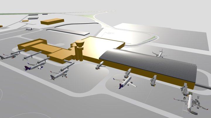 AEROPUERTO BARRANQUILLA 3D Model