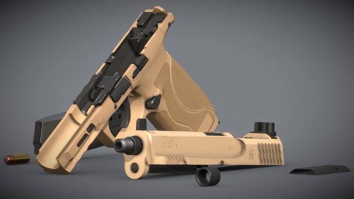 Smith & Wesson M&P 2.0 9mm texture WIP 3D Model
