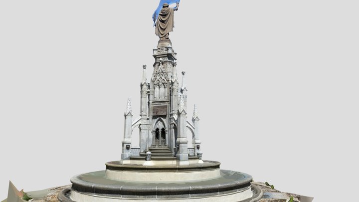 Statue vieux quebec 3D Model